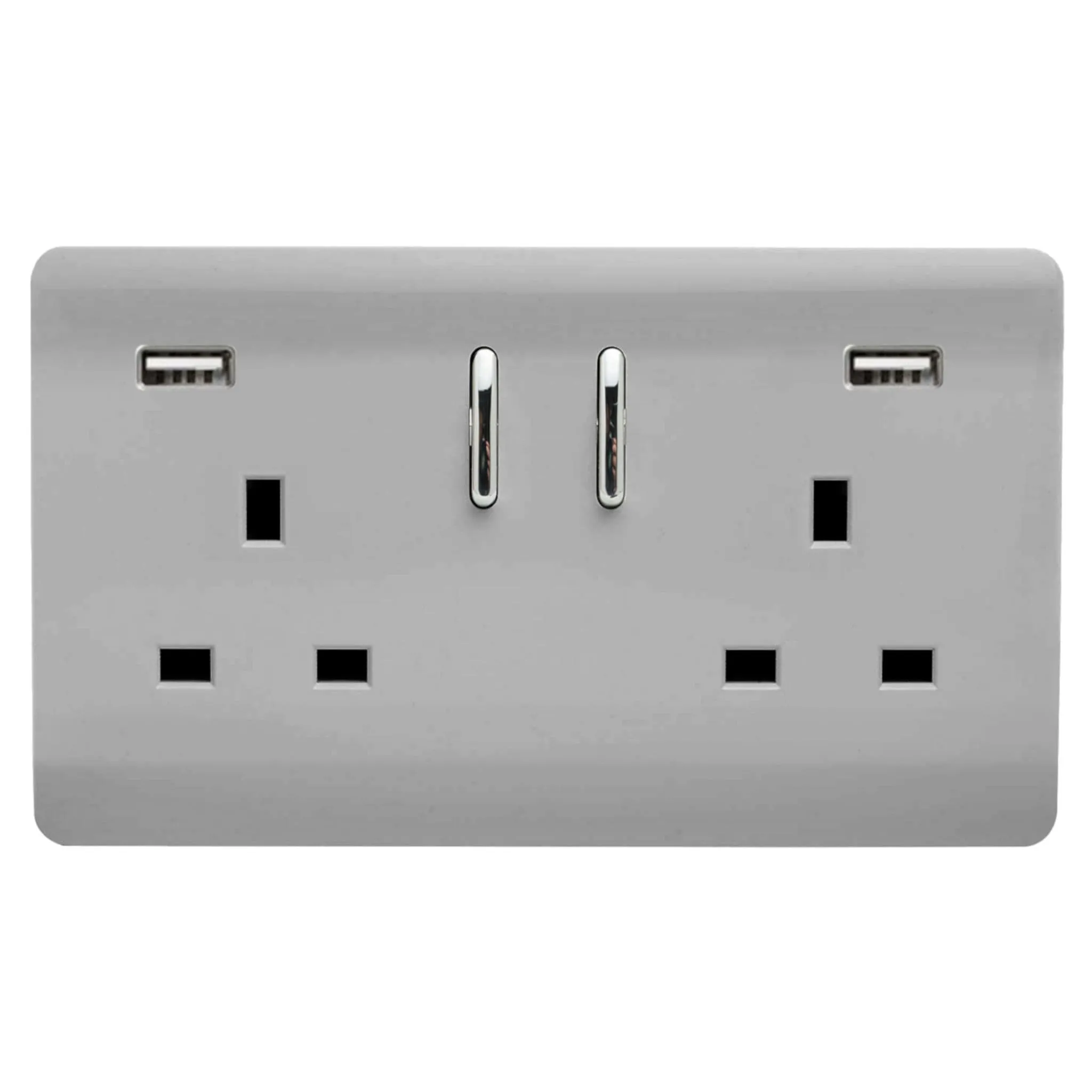 ART SKT213USB31AAMG Moss Green Trendi 2 Gang Switched Double Socket 13A art-skt213usb31aamg-moss-green-trendi-2-gang-switched-double-socket-13a